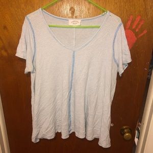 Janette USA- Lite Blue, Waffle shirt size 3X